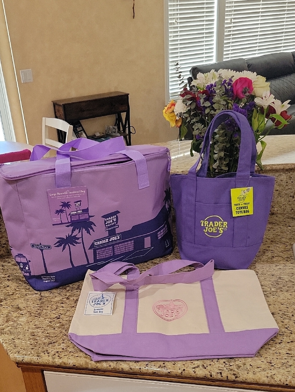 🆕️Trader Joe's Tote Bag Set - 3 Pieces